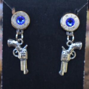 Authentic Bullet and Pistol Stud Earrings